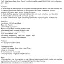 Left Side Upper Rear Door Panel Trim Molding Chrome For Kia Optima 2011-2015