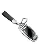 Aluminum Alloy TPU Silvery Car Key Case Cover With Buckle For Audi a6l a4l a3