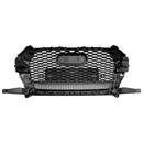 RSQ3 Style Front Honeycomb Grill Grille Fit Audi Q3 2016-2018 Gloss Black