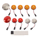 1983-1990 For Land Rover Defender 90/110 10PCS Color LED DRL Driving Daytime Fog Tail Lights Kit