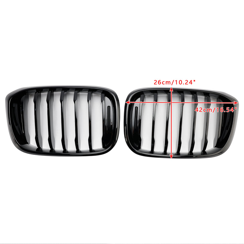 Gloss Black Front Kidney Grille Mesh Grill Fit BMW X4 G02 X3 G01 G08 2018-2021