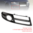 Front Right Side Bumper Grille Fog Light Grill For Audi A4 B7 S-Line S4 2005-08