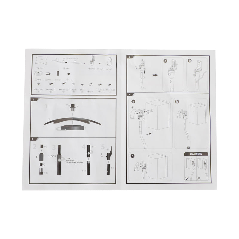 Set Of 2 Universal Surround Sound Adjustable Height Speaker Stand Bracket