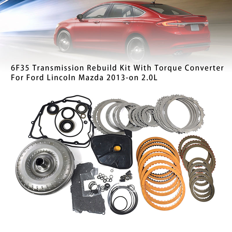 6F35 Transmission Rebuild Kit With Torque Converter For Ford 2013-on 2.0L