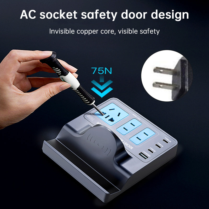 140W Smart Wireless Fast Charging Socket High Power PD100W Mobile Phone Charger