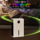 Dehumidifier 1000 sq.ft Dehumidifier for Home 120 Ounce Tank Quiet and Energy Saving Negative Ion Air Purification 7 Colors LED Light WithTouch Screen Portable Home Dehumidifier for Bedroom Bathroom Basement