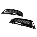 2PCS Fog Light Cover Grille Grill Fit AUDI A4 B9 S-Line S4 2016-2018