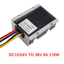 DC-DC 12/24V-36V 216W 6A Step Up Car Power Supply Converter Regulator Waterproof