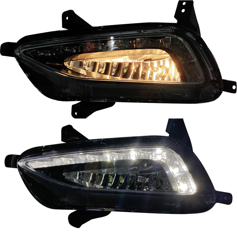 LED Fog Lights Front Bumper Lamps with DRL For 2016-2018 Hyundai Tucson