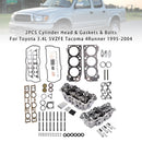2PCS Cylinder Head & Gaskets & Bolts For Toyota 3.4L 5VZFE Tacoma 4Runner 95-04