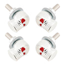 M6 Plastic Custom Head Skull License Plate Frame Screws Bolts Hardware Silver X4