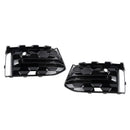 2PCS Front Bumper Fog Light Grille Trim Fit Audi A6L C8PA 2023+ Black