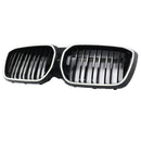 Double Slat Black Front Kidney Grill Grille Fit BMW IX3 G08 LCI 2022-2024