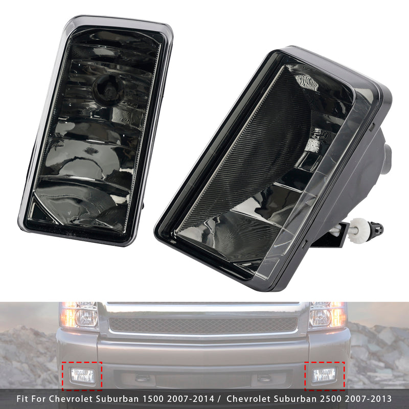 Pair  Fog Light Lamps With Bulbs For Chevy Tahoe Sierra 2007-2015  Smoked Lens
