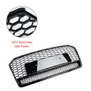 RS7 Style Honeycomb Front Bumper Grill Grille Fit Audi A7 C7 S7 2016-2018 Black