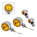 #D20 Motorcycle Spotlight Headlight Fog Beam Chrome Fit For Motorcycle Scooter