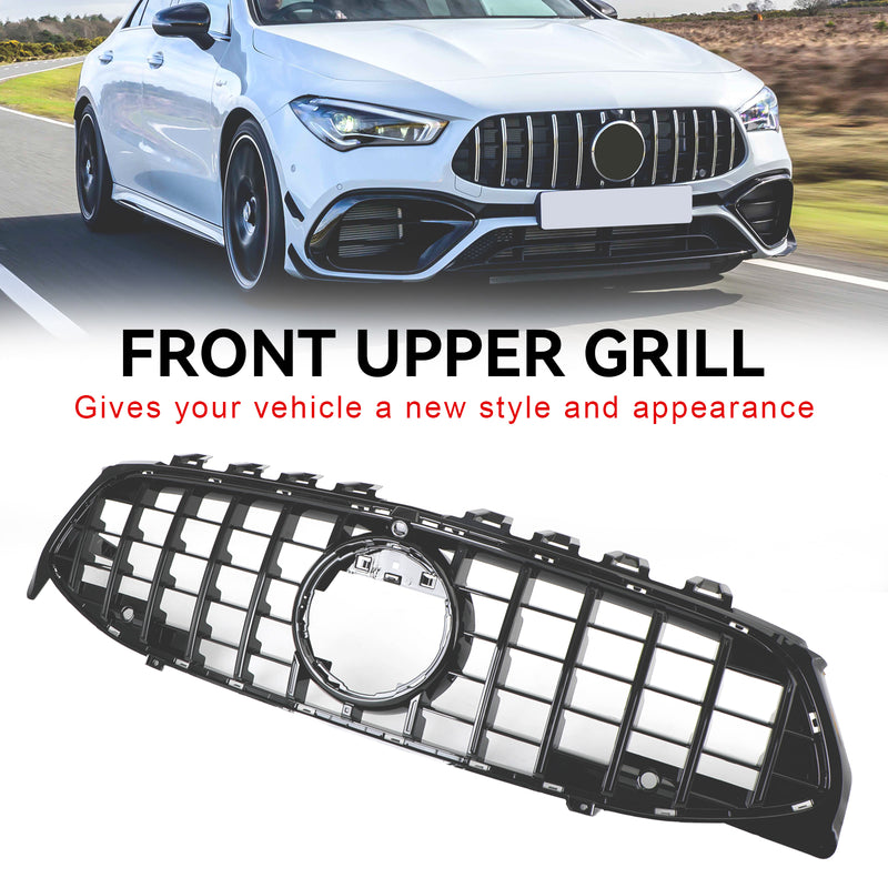 Black Front Bumper Grille Grill Fit Mercedes CLA Class W118 C118 2020-2024 GTR