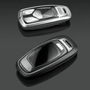 Aluminum Alloy TPU Silvery Car Key Case Cover With Buckle For Audi a6l a4l a3