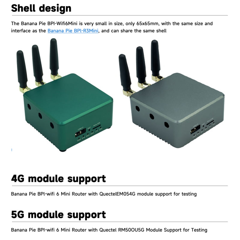 Banana Pi WiFi6 MINI Router Development Board Chuangyao Technology Wireless Chip