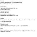 LS Truck Intake Manifold Rear Brake Booster Vacuum Port 4.8L 5.3L 6.0L LQ4