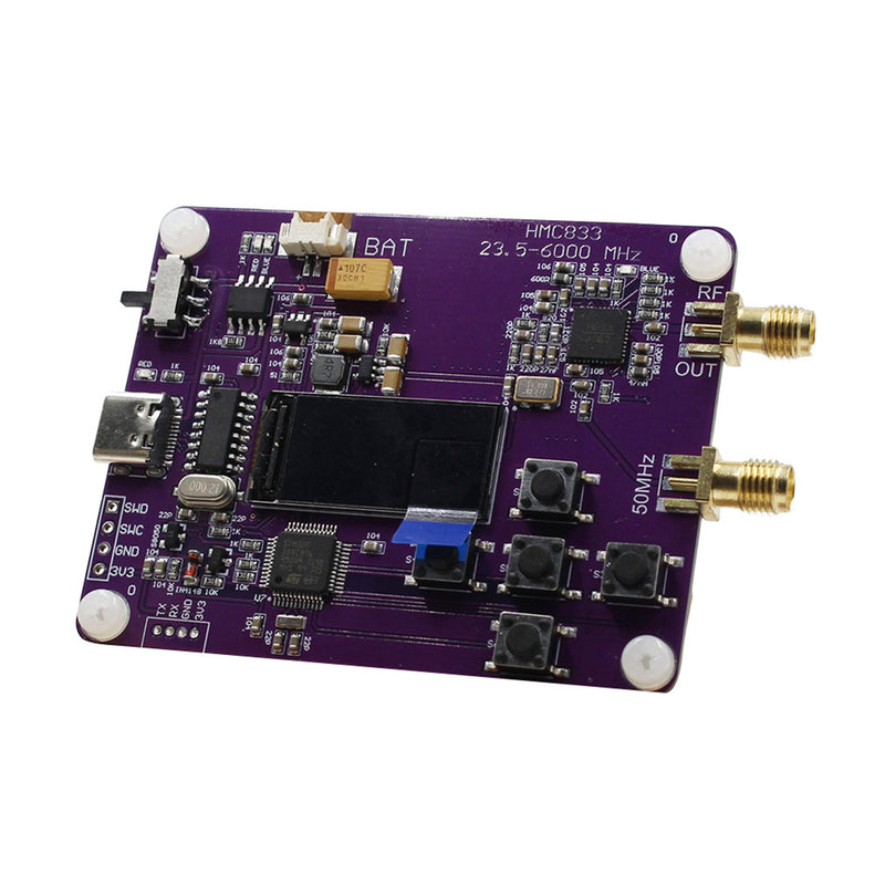 6GHz RFSignal Generator 23.5MHZ-6000MHz Keypad 0.96in OLED Screen Display HMC833