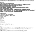 Heat-Resistant Net Seat Mesh Cover Universal Xl For Motorcycle Scooter Motorbike