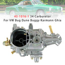 43-1016-1 34 Carburetor For VW Bug Dune Buggy Karmann Ghia