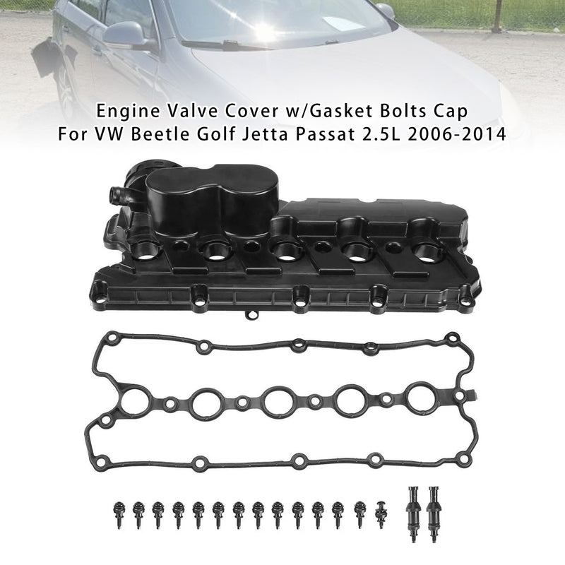 Engine Valve Cover w/Gasket Bolts Cap For VW Beetle Golf Jetta Passat 2.5L