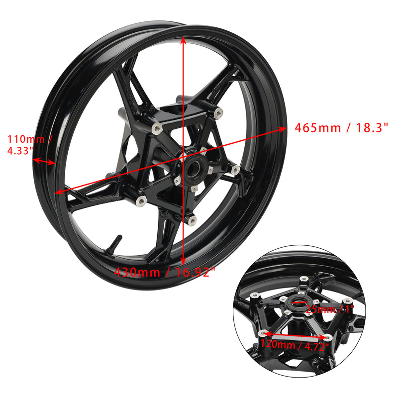 Front Wheel Rim Black For BMW S1000R K63 / S1000RR K67 / S1000XR K69 2019-2023