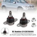 2x Front Lower Rearward Ball Joint 31126756491 For BMW X5 E53 2000-2006 All Models