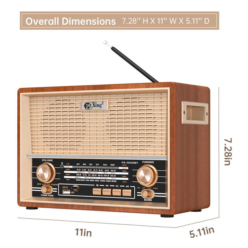 Retro-Style Decorative Radio Multifunction Music Player Bluetooth Speaker Radio
