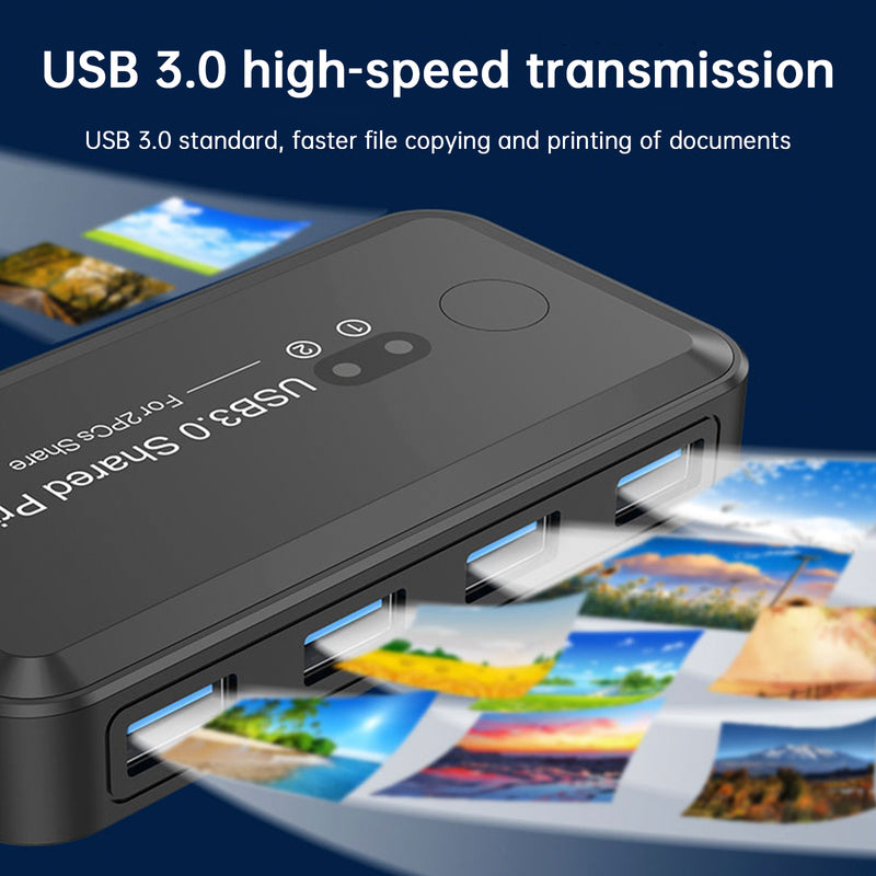 USB3.0 Switcher 2-Input 4-Output Keyboard Mouse High-Speed Peripheral Switch