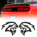 2x Hellcat Fender Side Emblem Badge Decal for SRT Hellcat Black