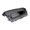 RS4 Style Front Bumper Grille Grill Fit Audi A4 S4 B8.5 2013-2016 w/ Quattro