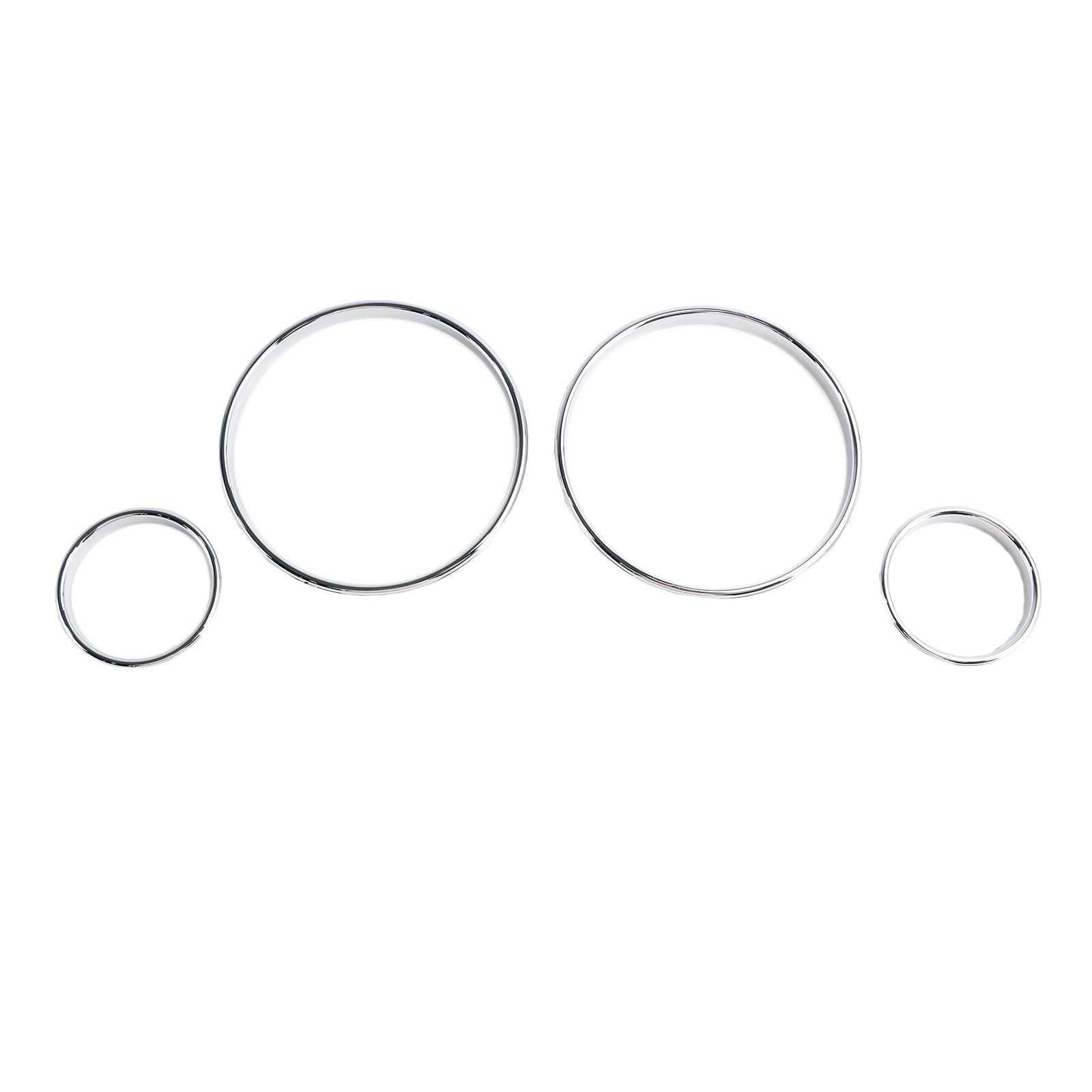 Silver Dash Trim Rings Speedometer Gauge Cluster Panel For BMW E38 E39