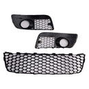 2006-2009 For VW GOLF MK5 GTI 3PCS Front Lower Bumper Grille + Fog Light Cover