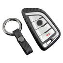 Leather Silicone Car Key Case Cover With Buckle For BMW