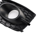 2PCS Black Front Fog Grill Grille Light Cover Fit Audi A8 S8 2015-2017