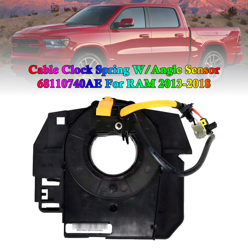 68110740AE Clock Spring with Angle Sensor 9 PINS For Dodge RAM 2013-2020