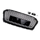 RS5 Style Sport Front Honeycomb Grill Grille Fit Audi A5 S5 B9 2017-2019