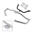 Kit Crash Bar Engine Bumper & Fairing Bracket Chrome Fits For Glide Flht Flhx