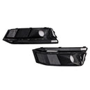 2016-2019 Audi A4 B9 S4 2PCS Black Chrome Front Bumper Foglight Grille Grill