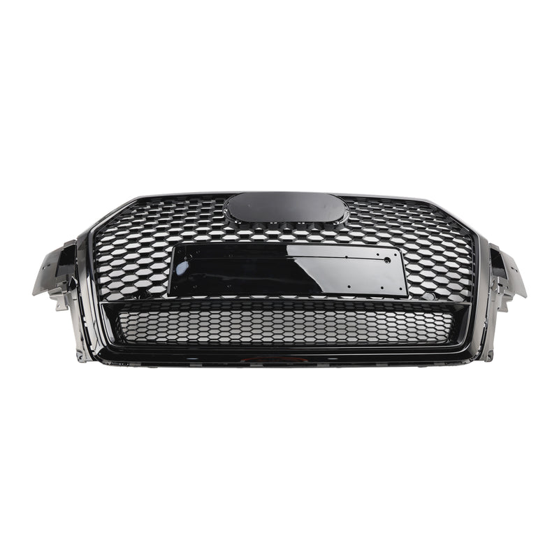 Gloss Black Front Bumper Radiator Vent Mesh Grille Grill Fit Audi Q7 2016-2019