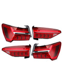 2019-2023 For Audi A6 C8 4PCS Left Right Outer Inner LED Tail Light Assembly