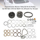 Transmission Master Rebuild Kit & Pulley W/ Belt JF015E RE0F11A 29T For MITSUBISHI