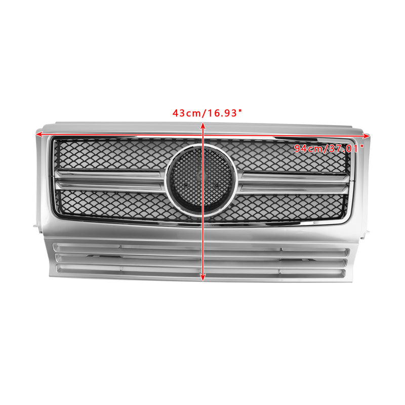 Chrome Black Front Bumper Grille Grill Fit Mercedes Benz W463 1990-2018