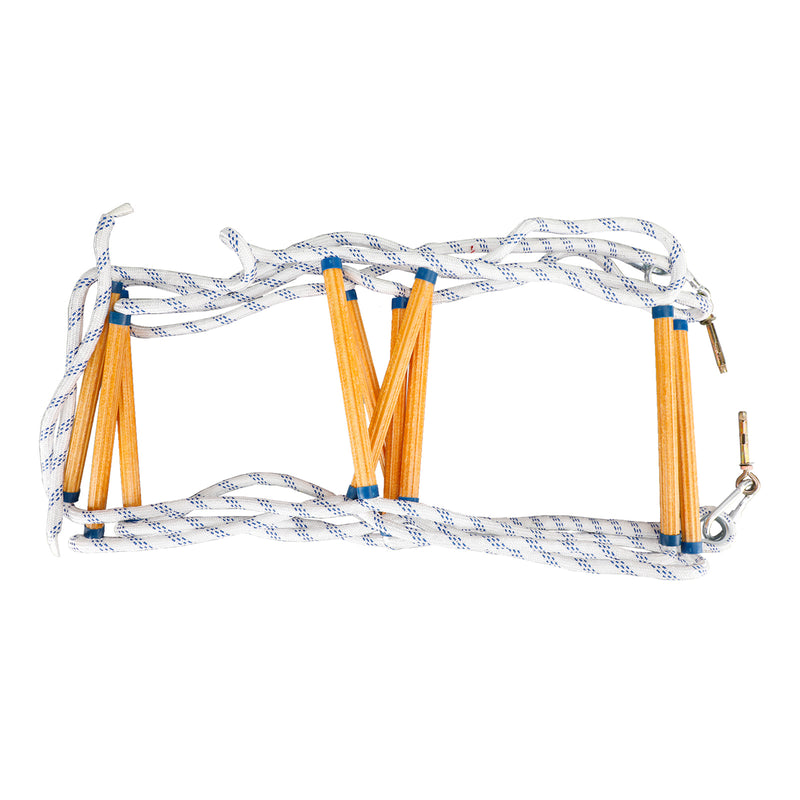 5 Meters Fire Escape Ladder Folding Emergency Rescue Rope Nylon Epoxy Resin Fireproof