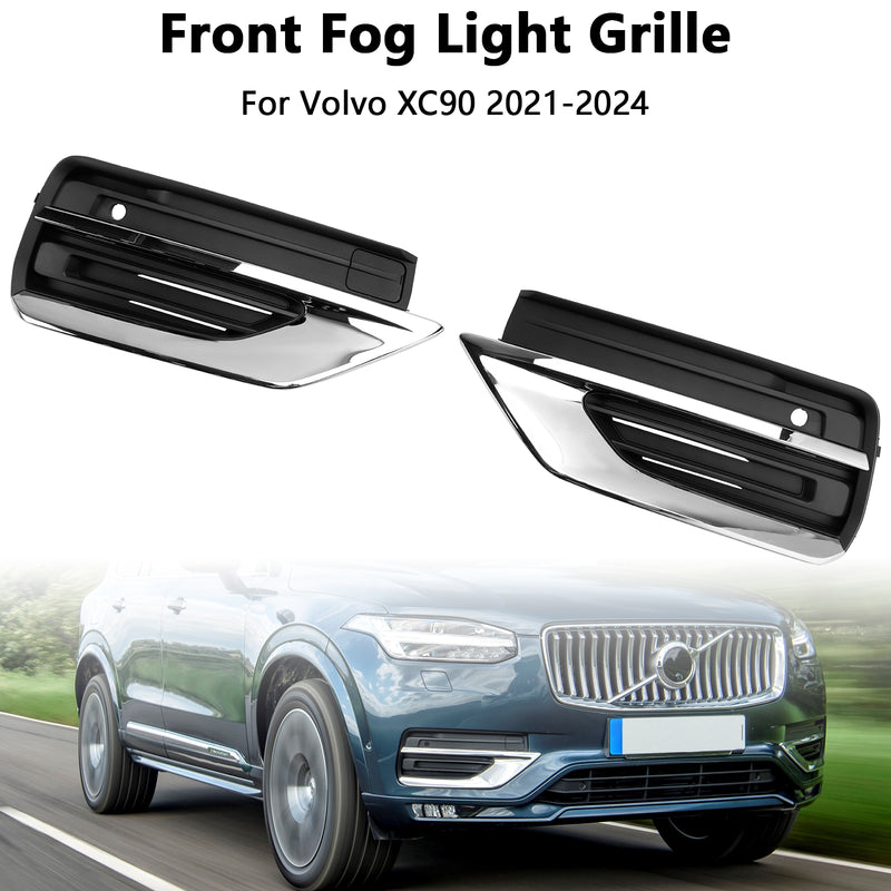 2PCS Front Bumper Fog Light Grille Fog Lamp Grille Fit Volvo XC90 2021-2024