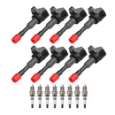 8x Ignition Coil +Spark Plug UF374 For Honda Civic Hybrid L4 2006-2010