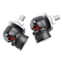 M6 Plastic Custom Head Skull License Plate Frame Screws Bolts Hardware Black X2